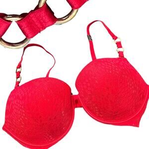 NWT Victoria’s Secret Very Sexy Push-Up Bra with Gold Embellishments 38DD